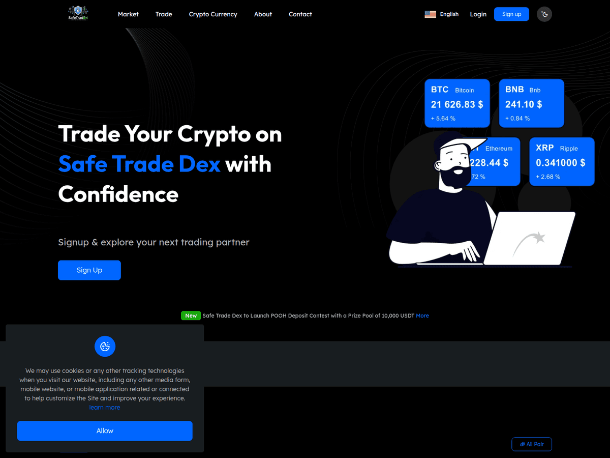 Screenshot der Webseite Safetraddex (safetraddex.com)
