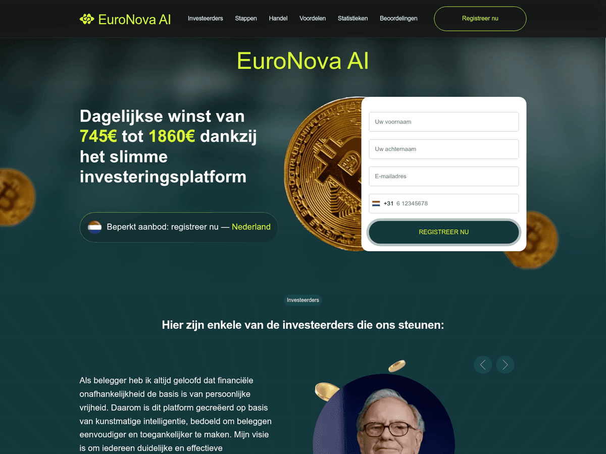 Screenshot von Euro Nova Ai