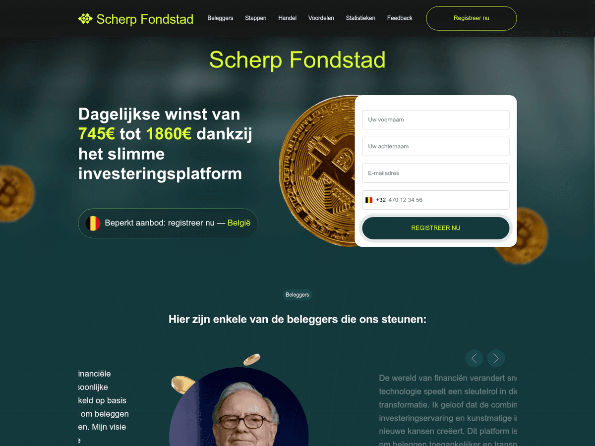 Screenshot der Webseite Scherp Fondstad (scherp-fondstad.online)