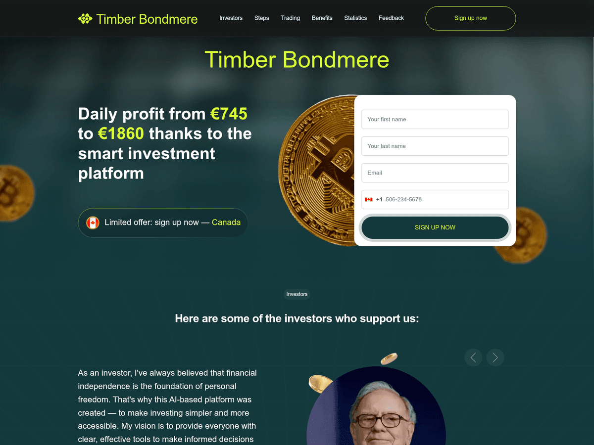 Screenshot der Webseite Timber Bondmere Ca (timber-bondmere-ca.com)