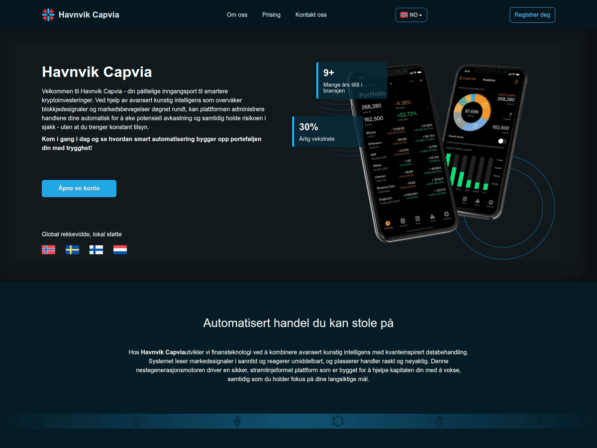 Screenshot der Webseite Havnvikcapvianorway (havnvikcapvianorway.com)