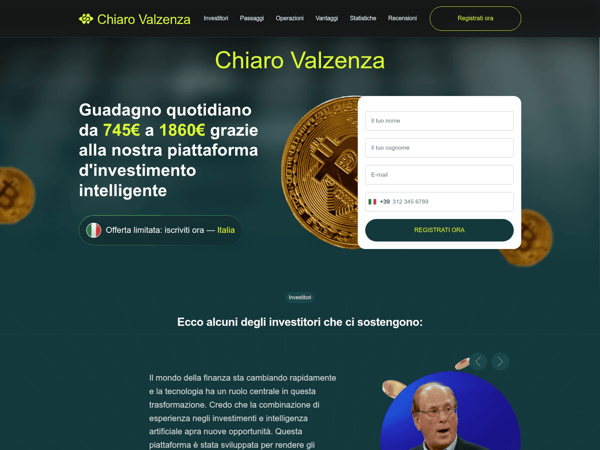Screenshot von Chiaro Valzenza