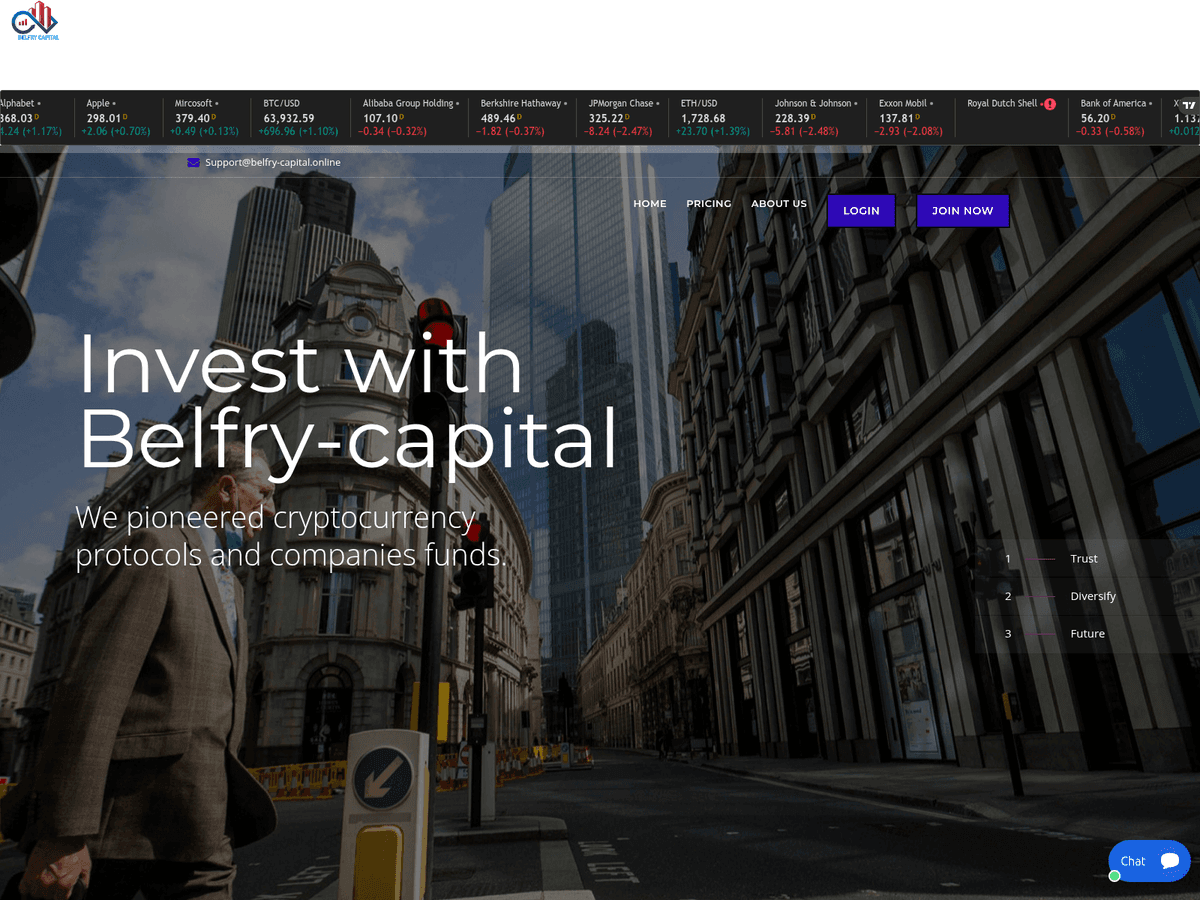 Screenshot von Belfry Capital