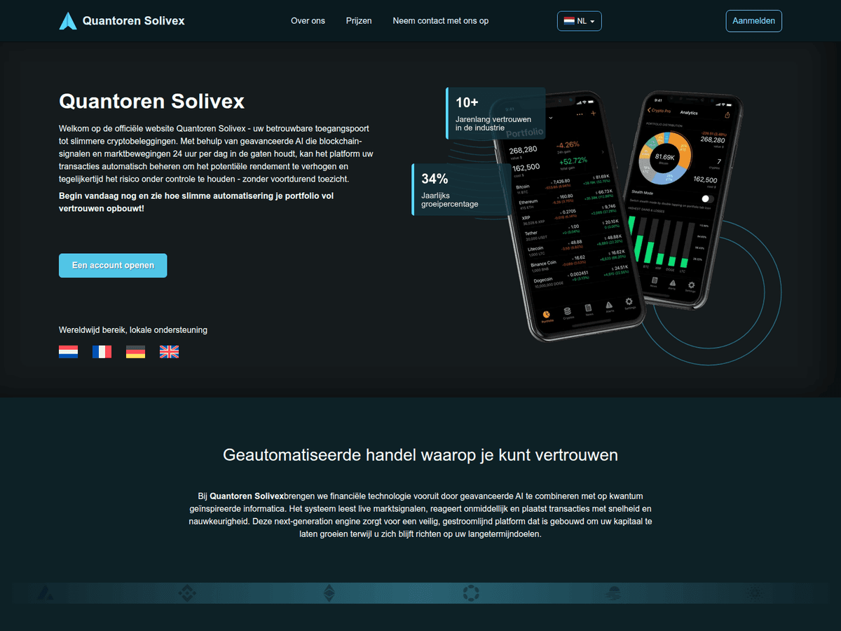 Screenshot der Webseite Quantorensolivexnetherlands (quantorensolivexnetherlands.com)