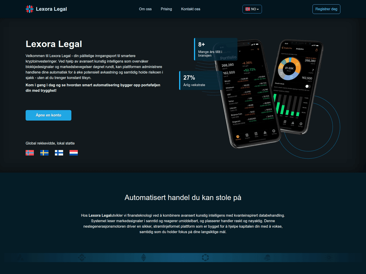 Screenshot der Webseite Lexoralegalno (lexoralegalno.com)