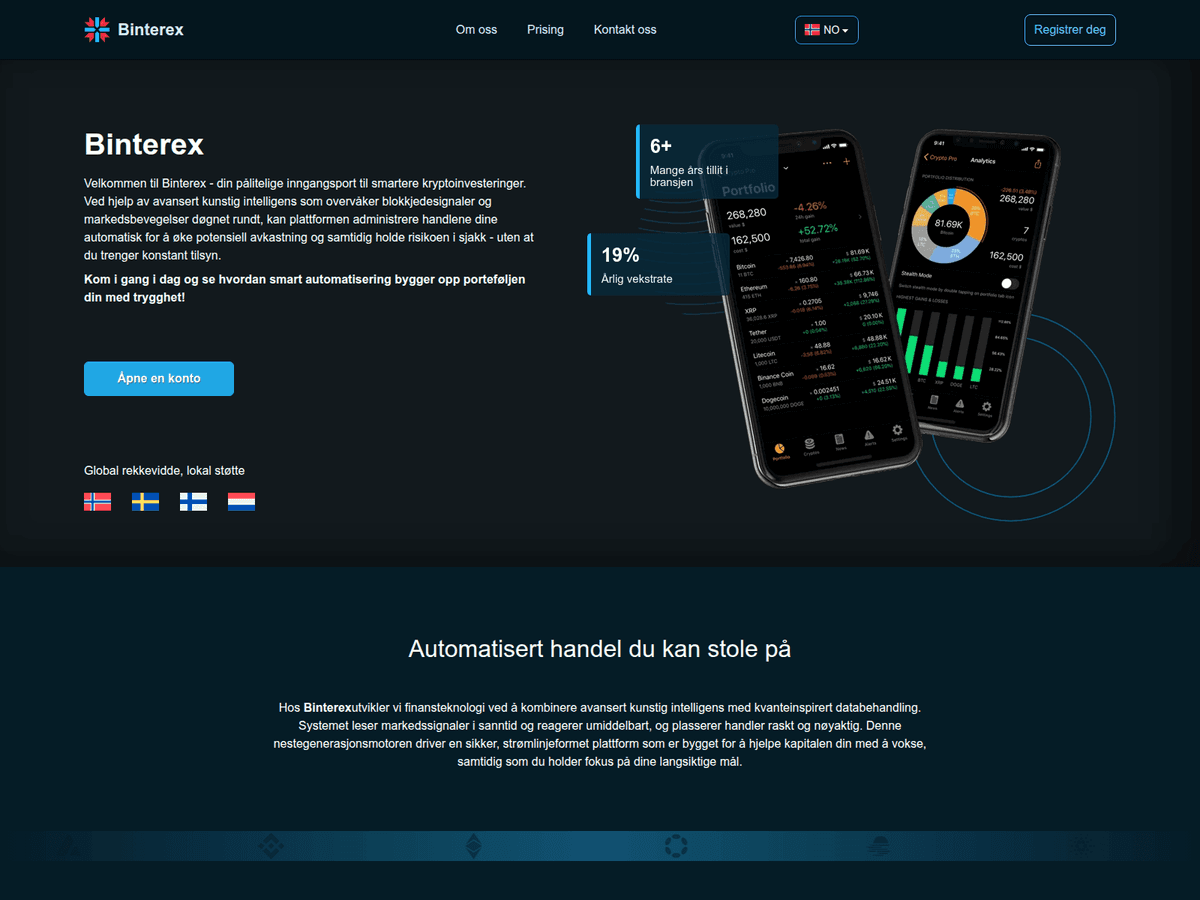 Screenshot der Webseite Binterexno (binterexno.com)