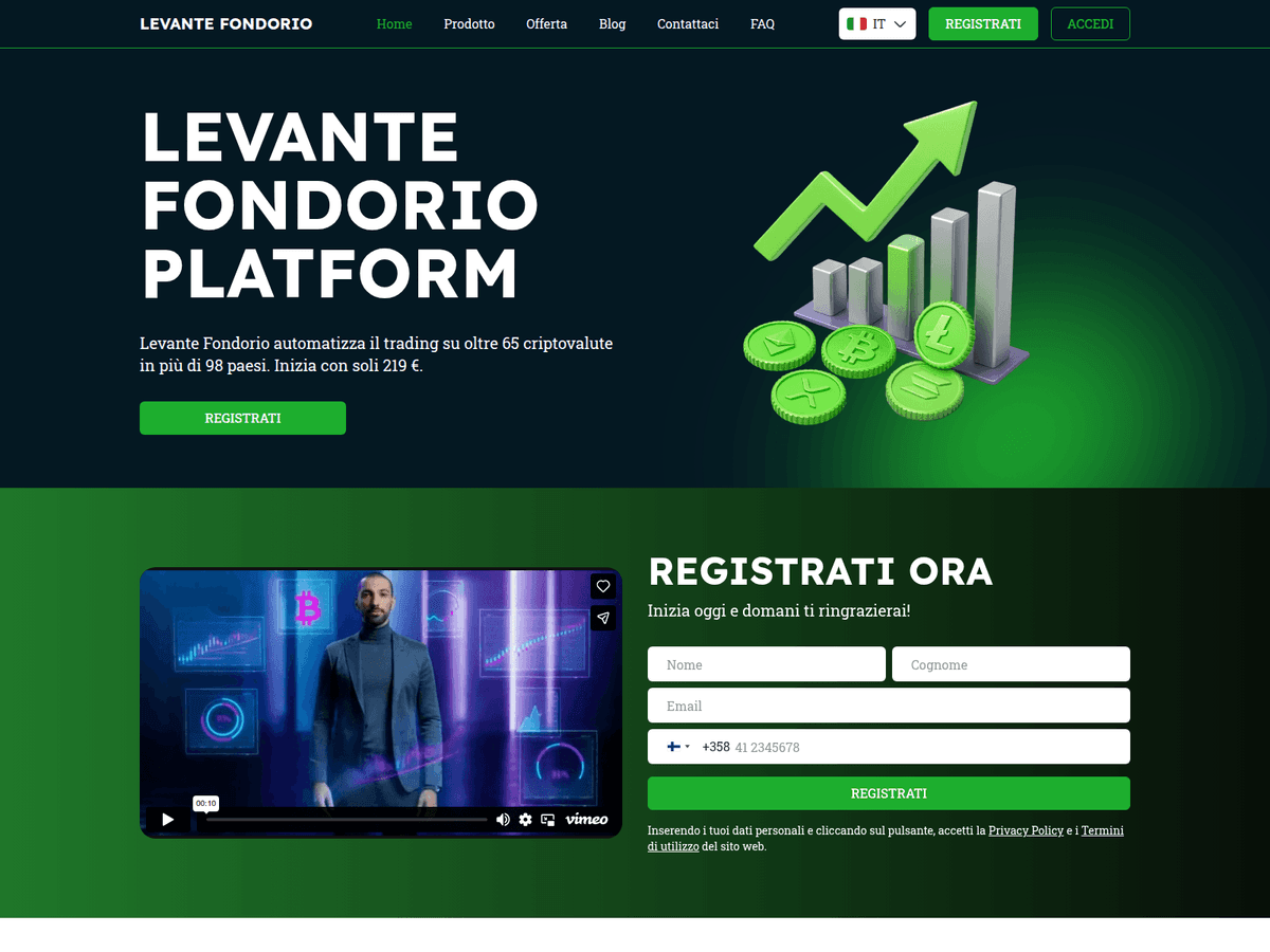 Screenshot der Webseite Levantefondorio (levantefondorio.com)