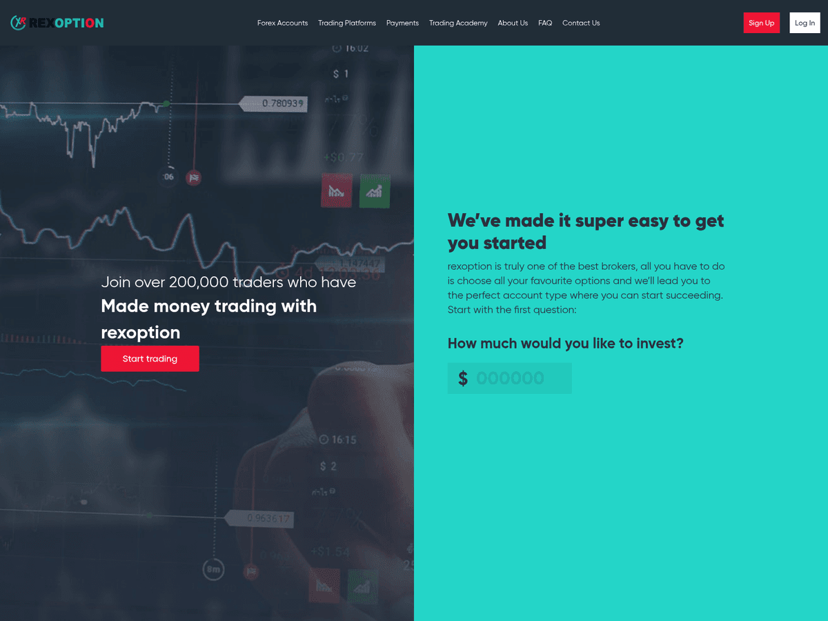 Screenshot der Webseite Rexoption (rexoption.com)