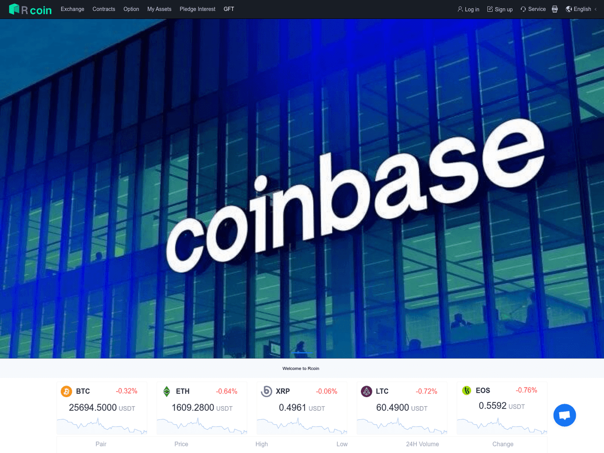 Screenshot der Webseite Rcoinm (rcoinm.com)