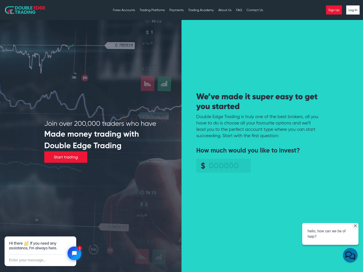 Screenshot der Webseite Rexoption (doubleedgetrading.com.rexoption.com)