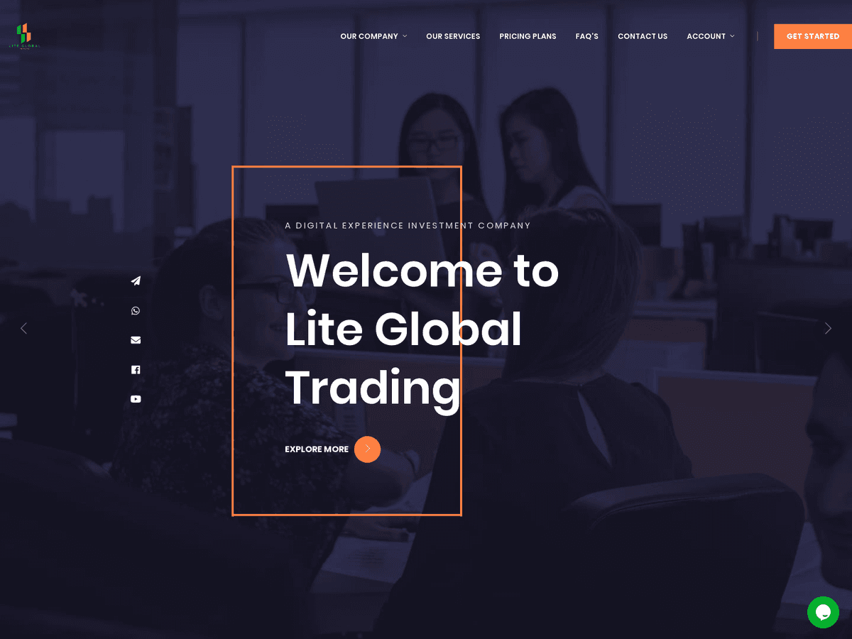 Screenshot der Webseite Liteglobaltrading (liteglobaltrading.com)