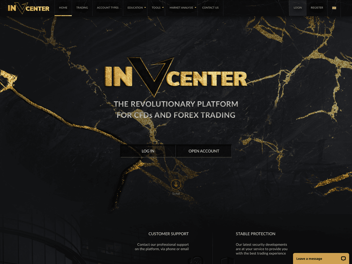 Screenshot der Webseite Invcenter (invcenter.com)