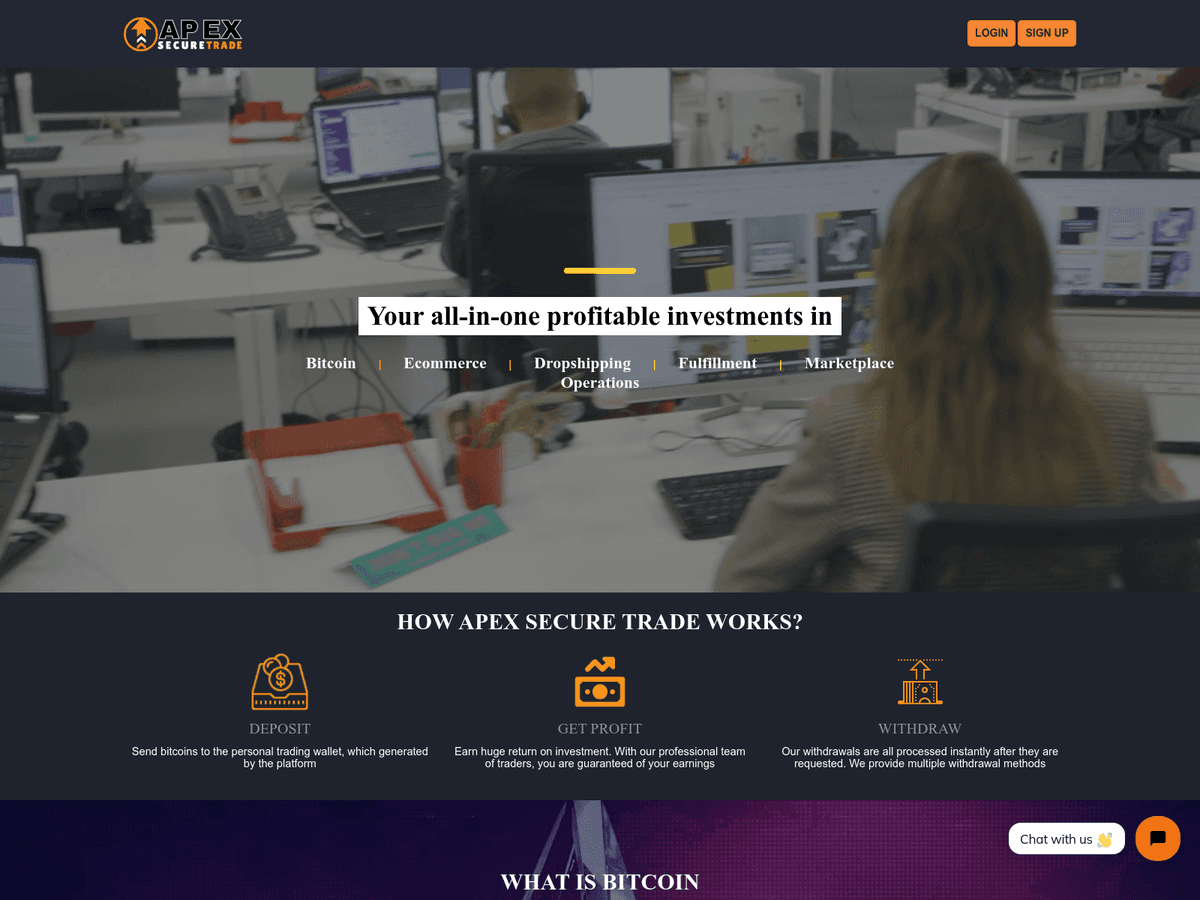 Screenshot von Apexsecuretrade