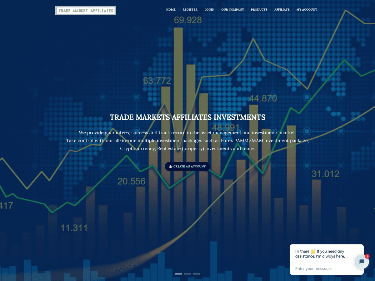 Screenshot der Webseite Trmaffiliate (trmaffiliate.cc)