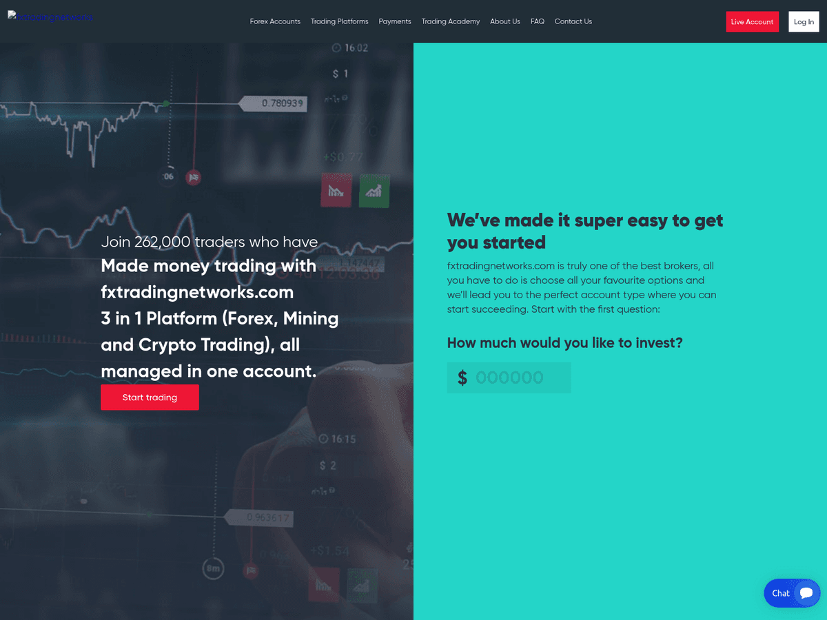 Screenshot der Webseite Fxtradingnetworks (fxtradingnetworks.com)