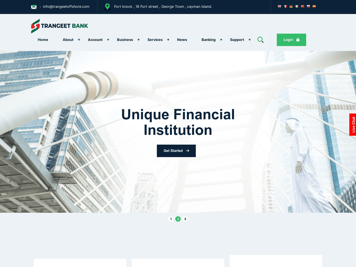 Screenshot der Webseite Trangeetequity (trangeetequity.com)