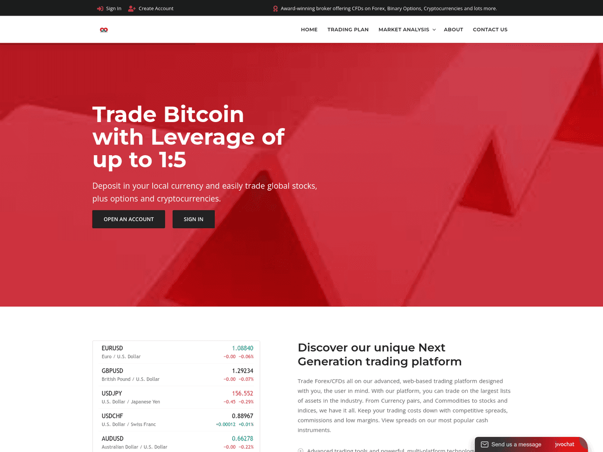 Screenshot der Webseite Nexusmarketfx (nexusmarketfx.com)