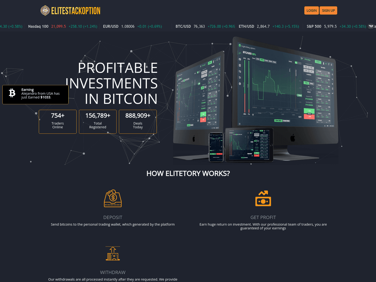 Screenshot der Webseite Elitetory (elitetory.com)