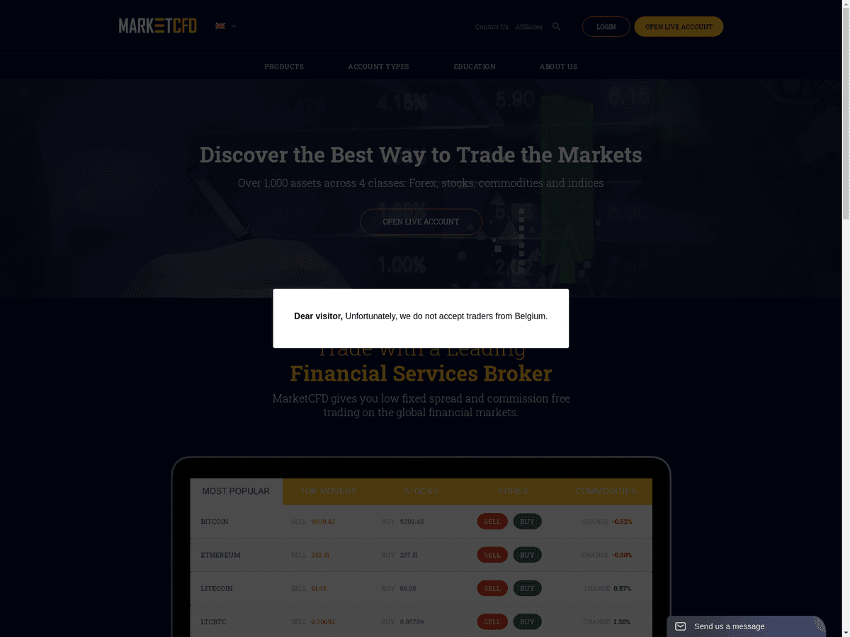 Screenshot der Webseite Marketcfd (marketcfd.com)