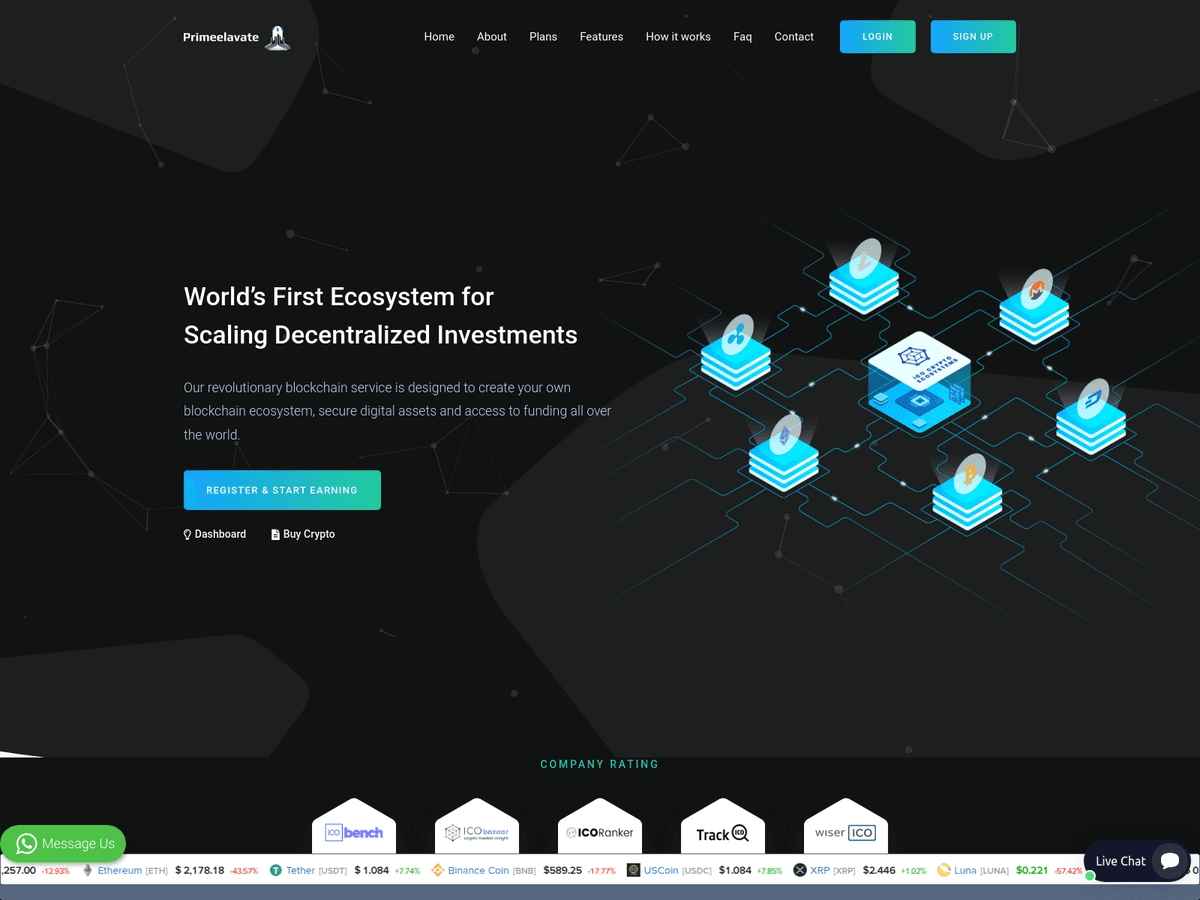 Screenshot der Webseite Primeellavate (primeellavate.com)