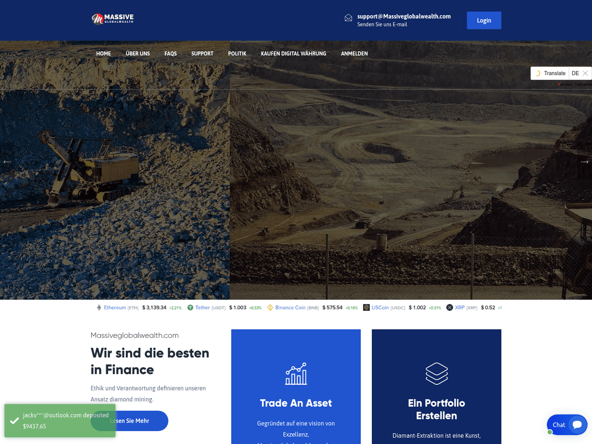 Screenshot der Webseite Abitracapital (app.abitracapital.com)