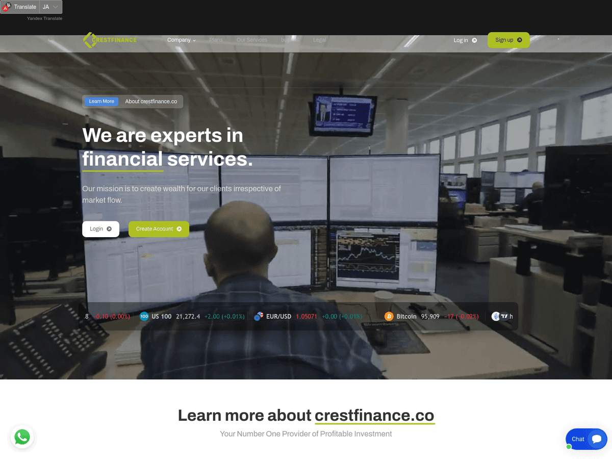 Screenshot von Crestfinance