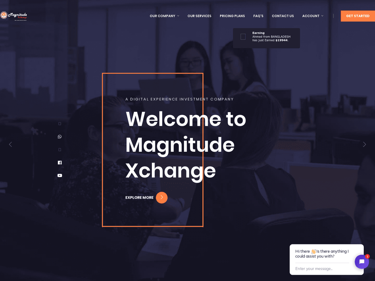 Screenshot der Webseite Magnitudexchange (magnitudexchange.com)