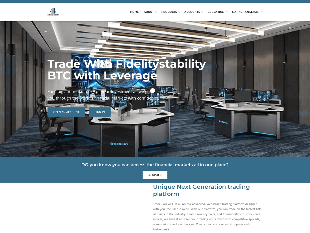 Screenshot der Webseite Fidelitystability (fidelitystability.org)