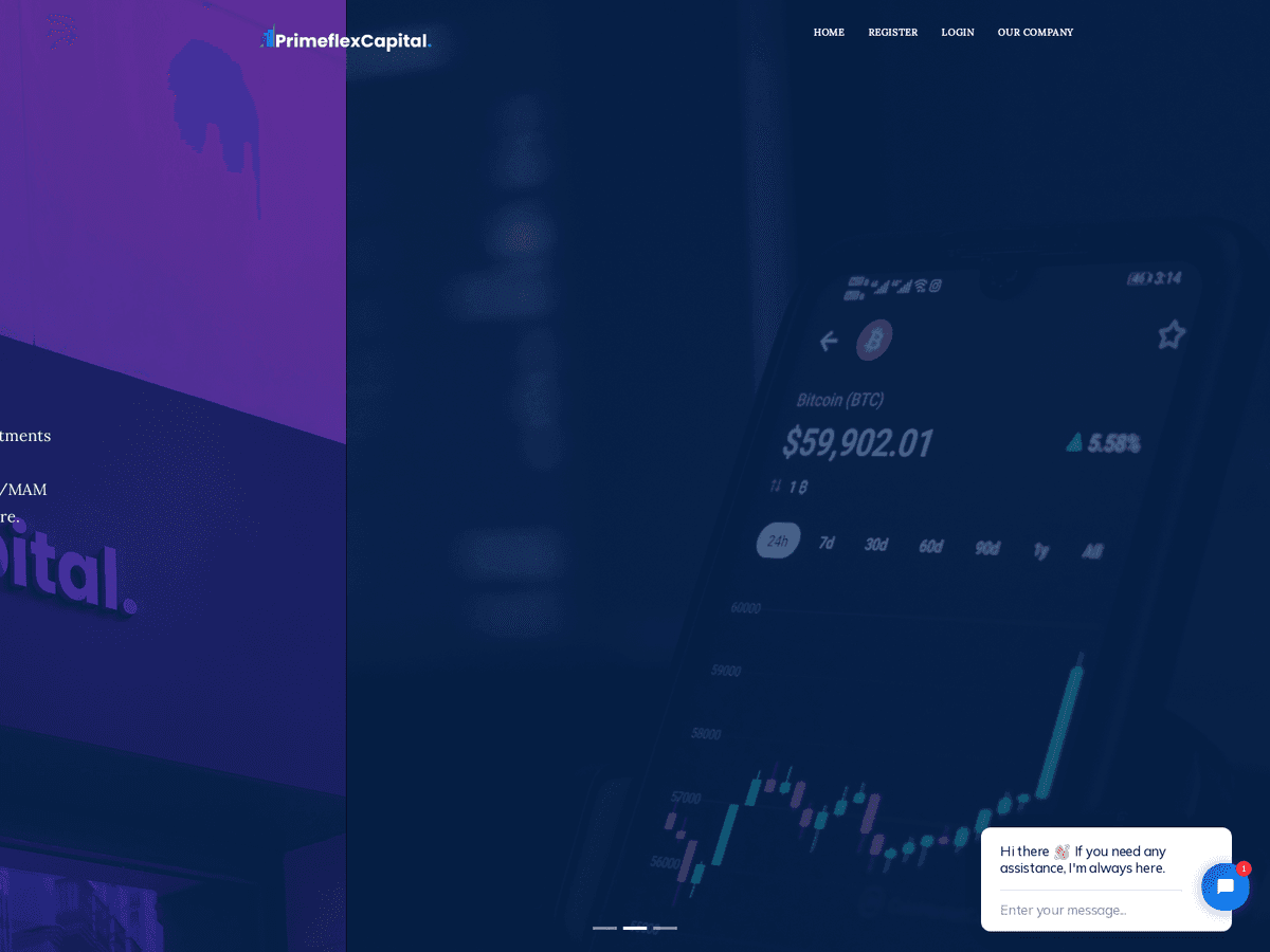 Screenshot der Webseite Primeflexcapital (primeflexcapital.com)