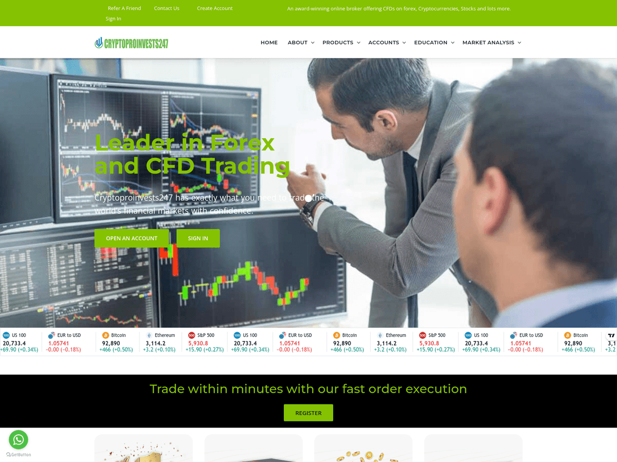 Screenshot von Cryptoproinvests247